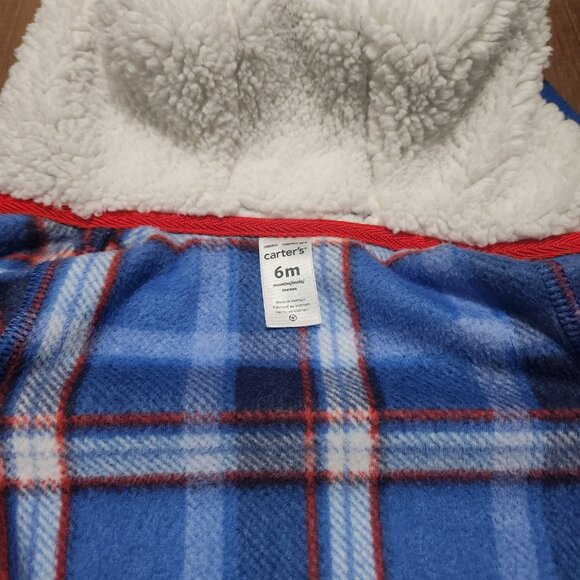 Carter's Baby Boy Jackets 6M - Hooded, Fleece, Button, Sleeves, Sleeveless - Picture 13 of 15